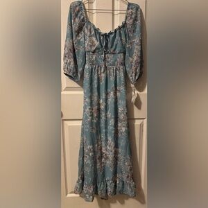 Xtraordinary Light Blue Floral Dress